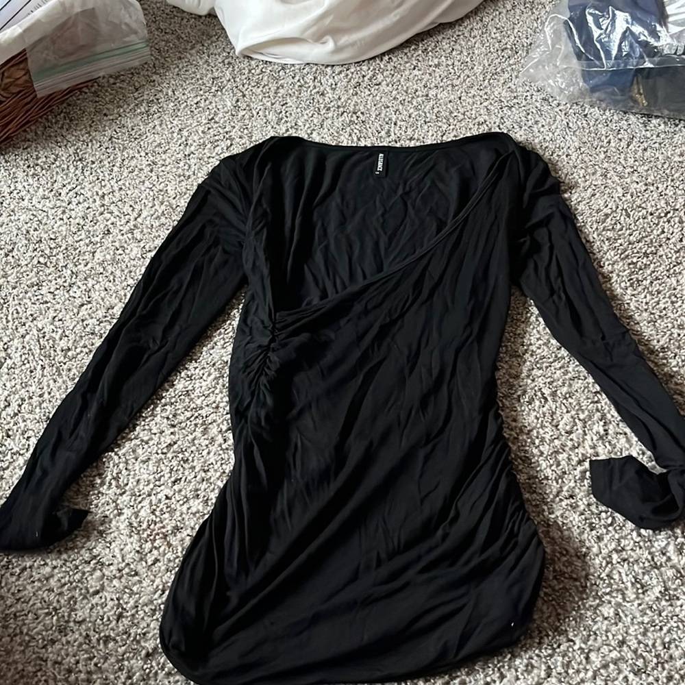 Black mini dress